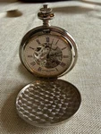 Charles Hubert Chrome-finish White Dial Pocket Watch XWA1034. Fixed Price $55.00.