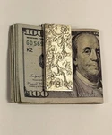 Rare Antique Engraved European Sterling Silver Money Clip / Photo Frame - Lqqk. Fixed Price $199.95.