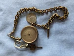 Very Unusual Vintage Pocket Watch With Fob + Silver Coins - Spares Or Repair. Fixed Price $128.64.