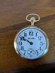 Hamilton 1920'S Gold Filled Open Face Pocket Watch White Dial Arabic 17J Manual. Fixed Price $300.00.