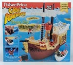 Vintage Fisher Price Great Adventures Pirate Ship, Complete + Box & Instructions. Fixed Price $300.00.