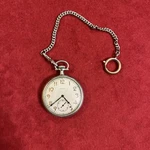 Elgin Pocket Watch Open Face Excellent Dial And Case With Silver Chain. Fixed Price $69.99.