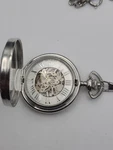 Danbury Mens Skeleton Manual Wind Roman Numerals Mechanical Working Pocket Watch. Fixed Price $16.99.
