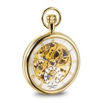 Charles Hubert Ip-plated Full Skeleton Dial Pocket Watch. Fixed Price $428.00.