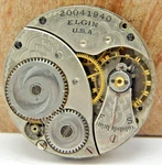 Antique 1918 Elgin 418 3/0S Openface 7 Jewel Pocket Watch Movement Made Usa. Fixed Price $39.00.