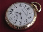 Vintage Hampden John G. Dueber 21J 16S Railroad Pocket Watch, Nos Star Rgp Case. Fixed Price $599.99.