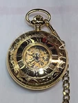 Stauer 17 Jewel Gentlemen's Gold Tone Mechanical Wind Pocket Watch. Fixed Price $90.00.