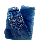 Boys Jeans Pants Size 4 Pockets Children Kids Blue Straight Belt Loops Snap. Fixed Price $7.00.