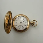 Waltham Pocket Watch Size 0S Grade - Model 1882 Full Hunter Gold Filled Case. Fixed Price $295.00.