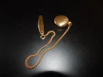 Colibri Swiss Goldtone Black Face Pocket Watch W/diamond. Fixed Price $10.00.