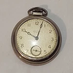 Westclox Scotty Silver Pocket Watch Seconds Hand Arabic Numerals Polished Case. Fixed Price $18.95.