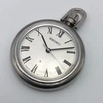 Rare! Vintage Seiko Solid Silver Case Pocket Watch 36000 Hi-beat 5740-8010 #2296. Fixed Price $390.00.