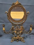 Rare Antique Cast Painted Pocket Watch Stand 1800S With Candle Holders Cherubs. Fixed Price $375.00.
