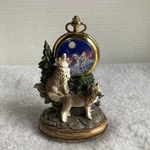 Wolf Pocket Watch With 4 Display Stand Needs Battery Gold Tone. Fixed Price $14.95.