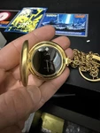 Colibri Pocket Watch Men 39MM Gold Tone Black Dial Chain Knife Fob New Battery. Fixed Price $15.00.