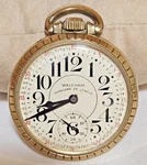 Men's Waltham Vanguard 23 Jewel Gold Filled Pocket Watch With Montgomery Dial. Fixed Price $550.00.