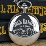 Jack Daniels Stainless Steel Modern Style Pocket Watch With Chain - Silver. Fixed Price $23.99.