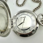 Danbury Pocket Watch Silver Tone Roman Numerals With Chain - New Battery. Fixed Price $21.99.