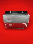 Victorinox Swiss Army Officer Suisse Multi Tool Pocket Knife Red Box. Fixed Price $27.00.