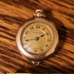 Hampden Molly Stark Pocket Watch 7 Jewel Gold Filled Full Hunter Arabic Dial. Fixed Price $70.50.