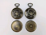 Lot Of 2 Relic Pocketwatch Cases Antiqued Brass Eagle Hunter Vtg Nos. Fixed Price $12.74.