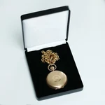 Antique Style Pocket Watch Box - Black Padded Leatherette Recessed For Chain. Fixed Price $32.28.