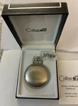 Colibri Brushed Chrome Pocket Watch Quartz Japan Movement, New Old Stock. Fixed Price $39.50.