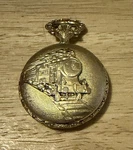 Arnex Railroad Locomotive Pocket Watch Swiss Quartz - Needs New Battery. Fixed Price $35.99.