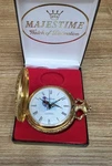 Majestime Swiss Made 17 Jewels Shock-resistant Full Hunter Gold Pocket Watch. Fixed Price $35.75.
