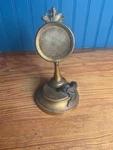 Victorian Art Nouveau Antique Pocket Watch Stand Holder W/ Dog. Fixed Price $165.00.