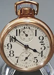 1912 Elgin Bw RAYMOND391 MODEL15, 21J, 16S,WIND Indicator,railroad 14KRGP, VIDE0. Fixed Price $1895.00.