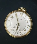 Vintage 1940 Waltham Colonial Premier 14K Solid Gold 21 Jewel Pocket Watch. Fixed Price $4380.00.