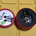 Disney Mickey Mouse Collectible Pocket Watch W/ Chain Orig Tin C18. Fixed Price $35.00.