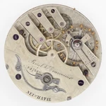 Borel & Courvoisier 47.4 X 10.4 Mm Key Wind Antique Pocket Watch Movement. Fixed Price $60.00.