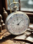 Huguenin Freres Snake Skin Sterling Swiss Chronograph Pocket Watch *running*. Fixed Price $525.00.
