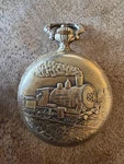 Vintage Impex Pocket Watch Men Train Full Hunter 17J Swiss Made Manual Gold Tone. Fixed Price $59.99.