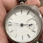Illinois Watch Co. Springfield Coin Silver Open Face Pocket Manual. Fixed Price $400.00.