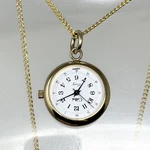 Vintage Calibri Quartz France Gold Tone Pocket Watch Pendant Chain Necklace. Fixed Price $35.00.