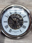 Charles Hubert Paris Skeleton Mechanical Pocket Watch, Working. Fixed Price $99.99.