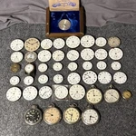 Antique Pocket Watch Movement Lot Of 45 Waltham Elgin Illinois Hampden + Repair. Fixed Price $349.99.