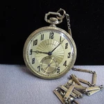 1923 Illinois A. Lincoln 12S 21J Gold Filled Open Faced Pocket Watch W/chain A6. Fixed Price $395.00.