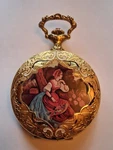 Arnex Swiss Enamel On Gilt Metal Manual-wind Pocket Watch, 10S, 17J Runs. Fixed Price $275.00.