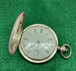 Pocket Double Hunter Illinois Watch Co. NO.381156 Springfield Sterling Silver. Fixed Price $399.77.