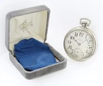 Elgin Art Deco 55.4MM 17 Jewel Pocket Watch Nickel Plated Case. Fixed Price $225.00.