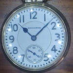 Hamilton 992 Railroad Pocket Watch 1924, 21 Jewel Adjustable 10K Rgp Case. Fixed Price $230.00.