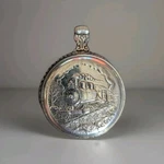 Vintage Westclox Pocket Watch Silver Locomotive Train Steam Engine Design. Fixed Price $14.99.
