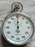 1978 Swiss Heuer Trackmate Ref. 595 Bf 411 Mechanical Stopwatch Boxed Working. Fixed Price $201.50.