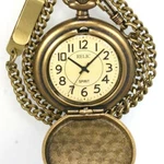 Relic Spirit By Fossil Pocket Watch Stainless Copper Brown Mens Leather Quartz. Fixed Price $17.44.