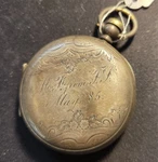 Mj Tobias Liverpool Silver Engraved Jeweled Pocket Watch. Fixed Price $105.00.