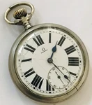 Omega 1915 Hunter Pocket Watch World War Size 18S Runs. Fixed Price $260.00.